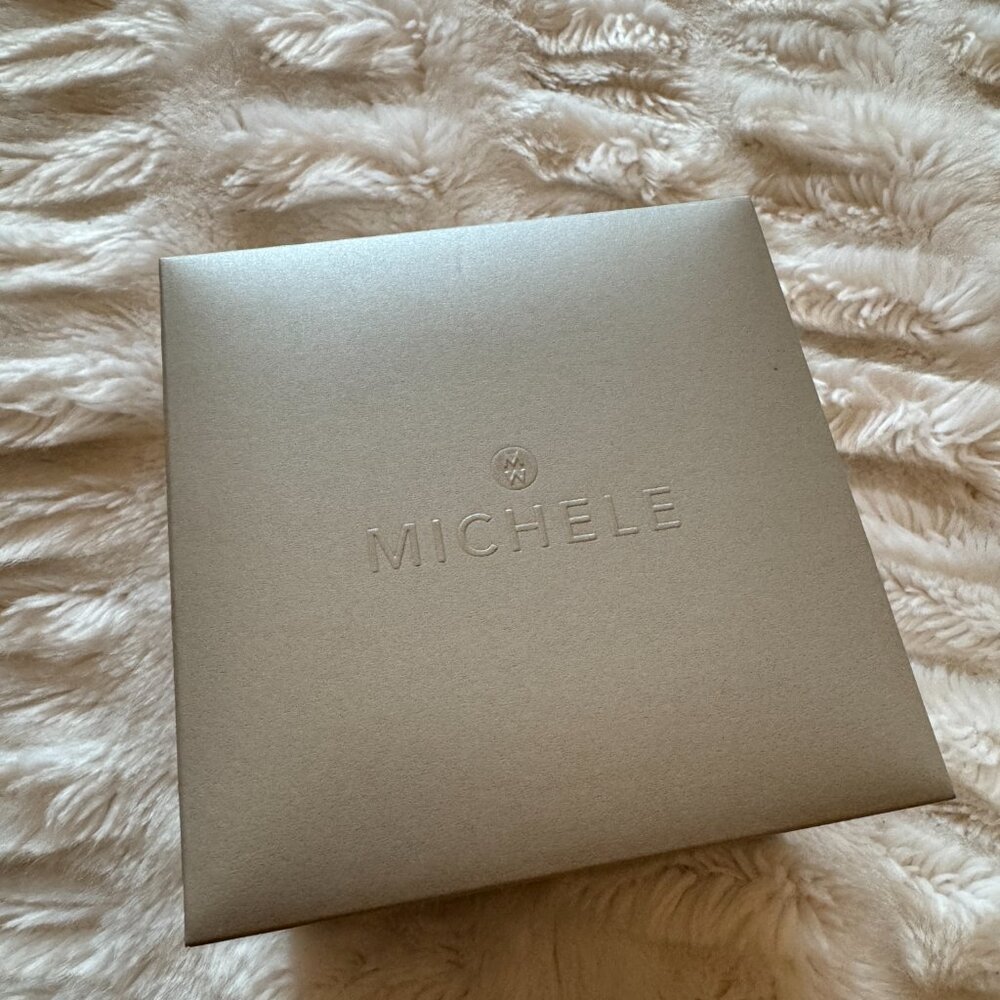 NWT Michele Urban Mini Two-Tone 18K Gold Plated Watch - Picture 10 of 14